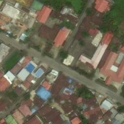 Sand Volleyball Court in Tanah Grogot, KI — aerial view