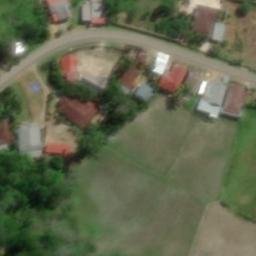Sand Volleyball Court in Sungai Manau, JA — aerial view
