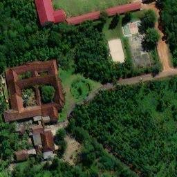 Sand Volleyball Court in Pangkalpinang, BB — aerial view
