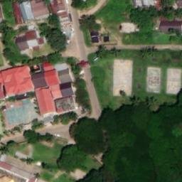 Sand Volleyball Court in Belimbing, KS — aerial view