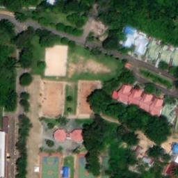 Sand Volleyball Court in Pembataan, KS — aerial view