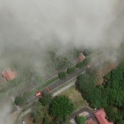 Sand Volleyball Court in Palangka Raya, KT — aerial view