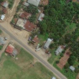 Sand Volleyball Court in Bathin VIII, JA — aerial view