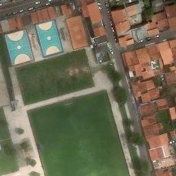 Qudra de vôlei de praia da Arena Maiobão — aerial view