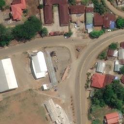 Sand Volleyball Court in Ledu-ledu, SN — aerial view