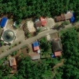 Sand Volleyball Court in Mekar Mulya, BE — aerial view
