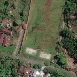 Sand Volleyball Court in Dungkait, SR — aerial view