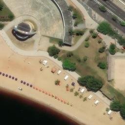 Sand Volleyball Court in Manaus, AM — aerial view