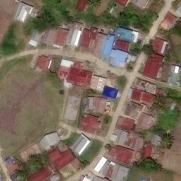 Sand Volleyball Court in Tongko, SN — aerial view