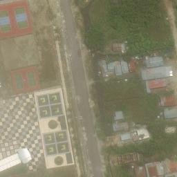 Sand Volleyball Court in Punggiha, SG — aerial view