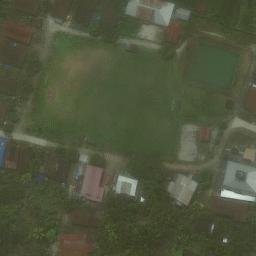 Sand Volleyball Court in Matajang, SN — aerial view