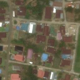 Sand Volleyball Court in Puncak Harapan, SN — aerial view