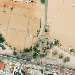 Sand Volleyball Court in Fortaleza, CE — aerial view