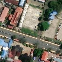 Sand Volleyball Court in Bengkulu, BE — aerial view