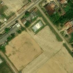 Sand Volleyball Court in Banjar Agung, LA — aerial view