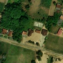 Sand Volleyball Court in Banjar Agung, LA — aerial view