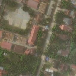 Sand Volleyball Court in Tinanggea, SG — aerial view