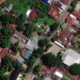 Sand Volleyball Court in Bukaka, SN — aerial view