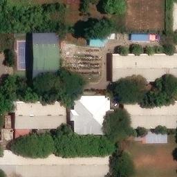 Sand Volleyball Court in Makassar, SN — aerial view