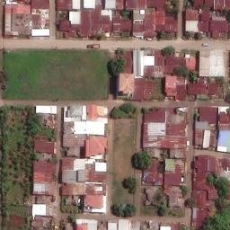 lapangan jalan terompet — aerial view