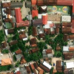 Sand Volleyball Court in Pringsewu Utara, LA — aerial view