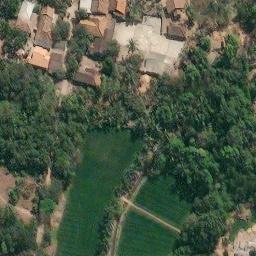 Sand Volleyball Court in Pelamunan, BT — aerial view