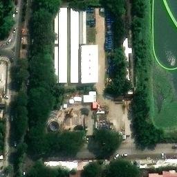 Sand Volleyball Court in DKI Jakarta, JK — aerial view