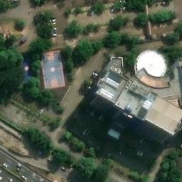 Sand Volleyball Court in DKI Jakarta, JK — aerial view