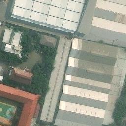 Sand Volleyball Court in Jakarta Utara, JK — aerial view