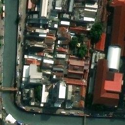 Sand Volleyball Court in Jakarta Barat, JK — aerial view