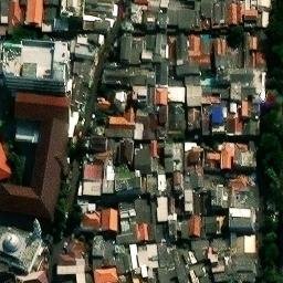 Sand Volleyball Court in Jakarta Pusat, JK — aerial view