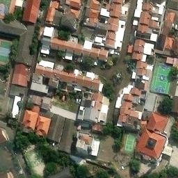 Sand Volleyball Court in DKI Jakarta, JK — aerial view