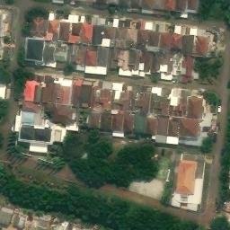 Sand Volleyball Court in DKI Jakarta, JK — aerial view