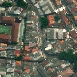 Sand Volleyball Court in DKI Jakarta, JK — aerial view