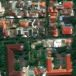 Sand Volleyball Court in Jakarta Barat, JK — aerial view