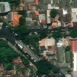 Sand Volleyball Court in Jakarta Barat, JK — aerial view