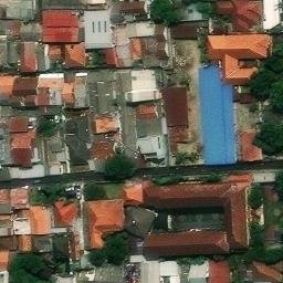 Sand Volleyball Court in Jakarta Selatan, JK — aerial view