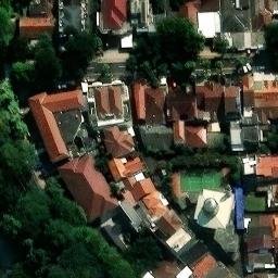 Sand Volleyball Court in DKI Jakarta, JK — aerial view