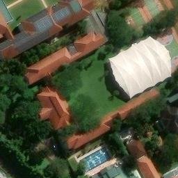 Sand Volleyball Court in Tangerang Selatan, BT — aerial view