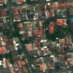 Sand Volleyball Court in Jakarta Timur, JK — aerial view