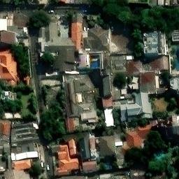Sand Volleyball Court in DKI Jakarta, JK — aerial view