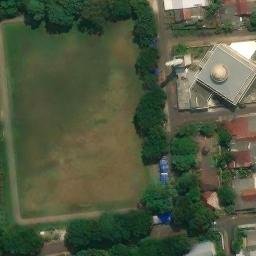 Sand Volleyball Court in DKI Jakarta, JK — aerial view