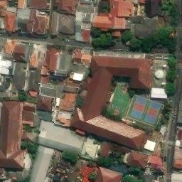 Sand Volleyball Court in Jakarta Timur, JK — aerial view