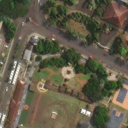 Sand Volleyball Court in Kabayan, BT — aerial view