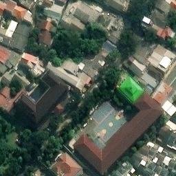 Sand Volleyball Court in Jakarta Timur, JK — aerial view