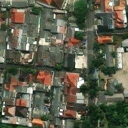 Sand Volleyball Court in Jakarta Timur, JK — aerial view