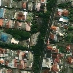 Sand Volleyball Court in DKI Jakarta, JK — aerial view