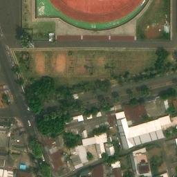Sand Volleyball Court in Kecamatan Pati, JT — aerial view