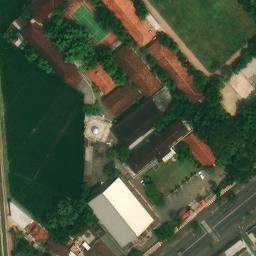 Sand Volleyball Court in Pati, JT — aerial view