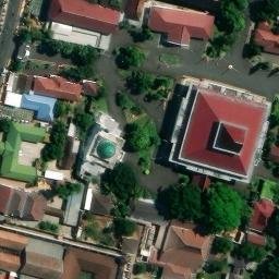 Sand Volleyball Court in Tuban, JI — aerial view